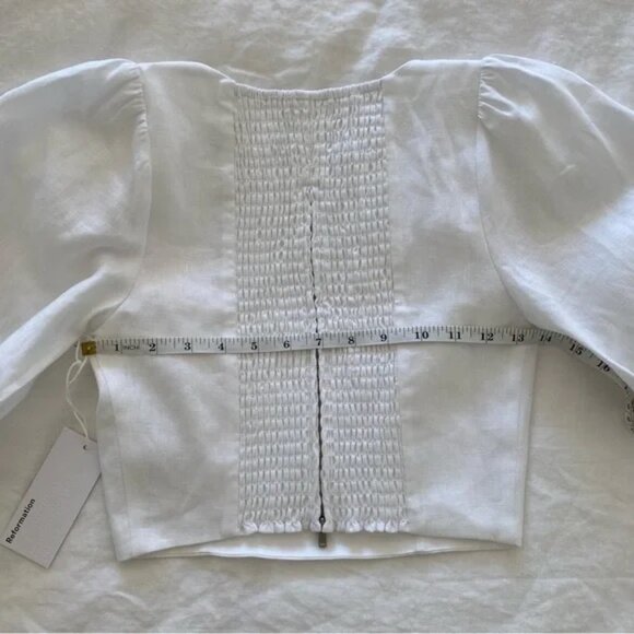 NWT Reformation Yucca Linen Two Piece Skirt Set White Size 0 - Picture 7 of 16